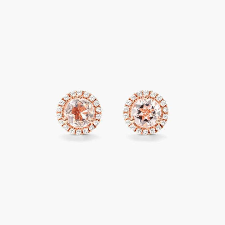 14K White Gold Blue and White Sapphire Flower Cluster Earrings