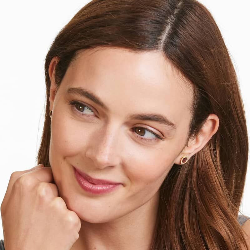 14K White Gold Blue and White Sapphire Flower Cluster Earrings