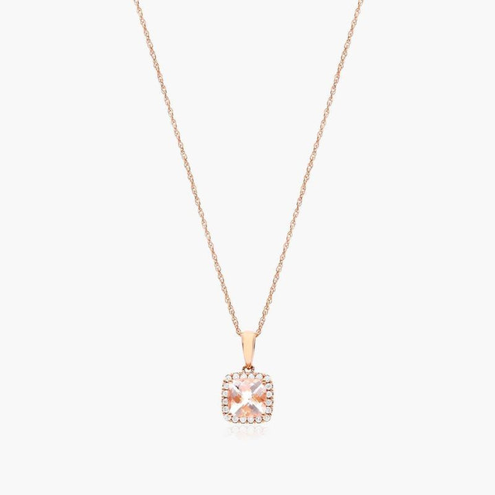 14K White Gold East West Set Oval Halo Tanzanite and Diamond Necklace (7x5mm)