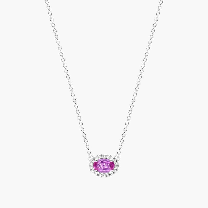 14K Yellow Gold Lily Motif Ruby and Diamond Necklace