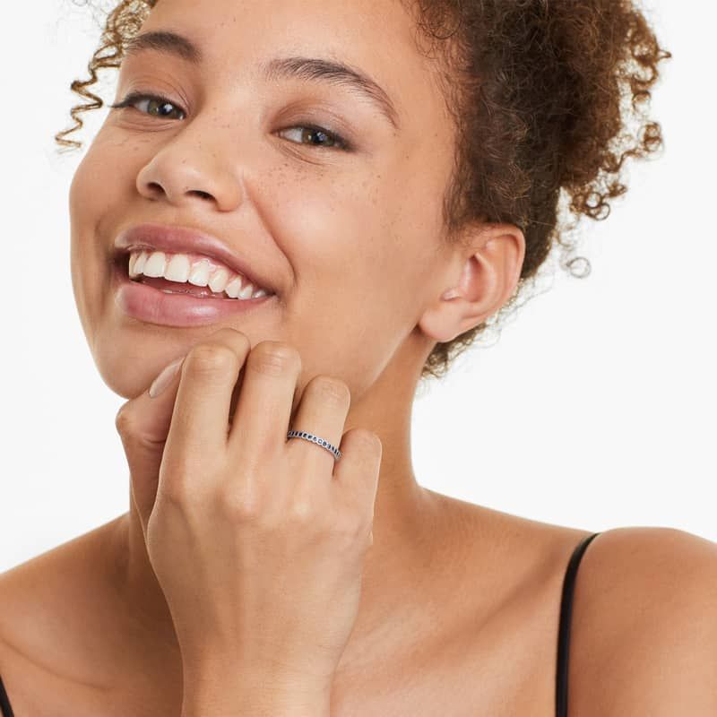 14K Rose Gold Halo Ruby Five Stone Ring