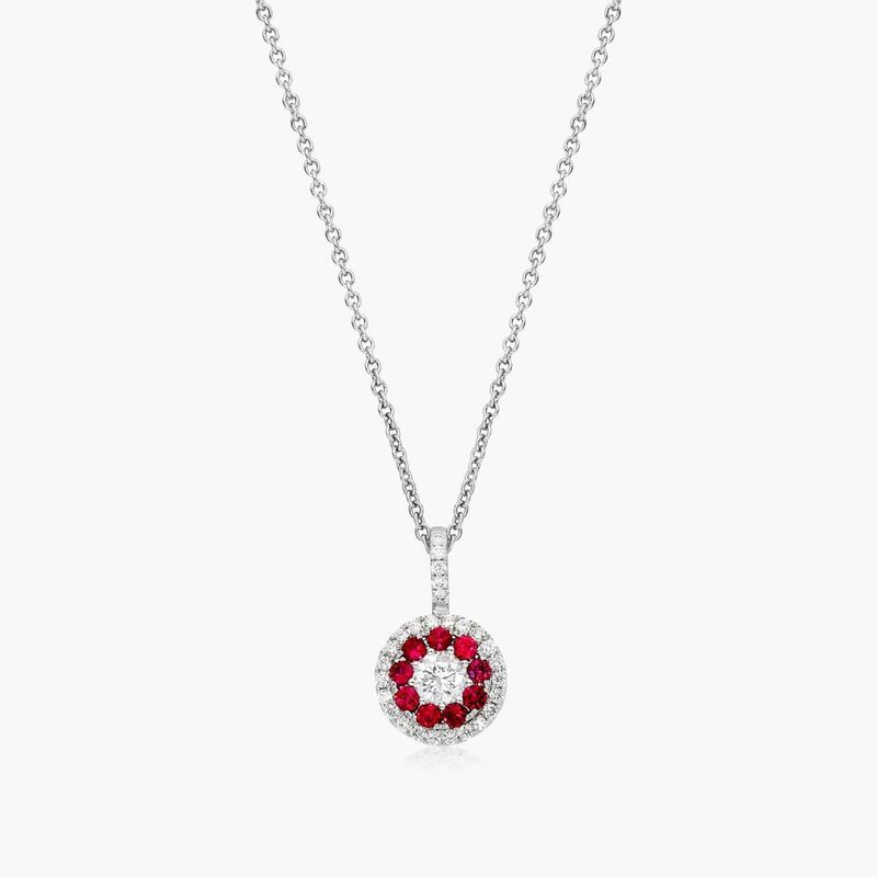 14K Yellow Gold Emerald Cut Garnet Birthstone Pendant Necklace