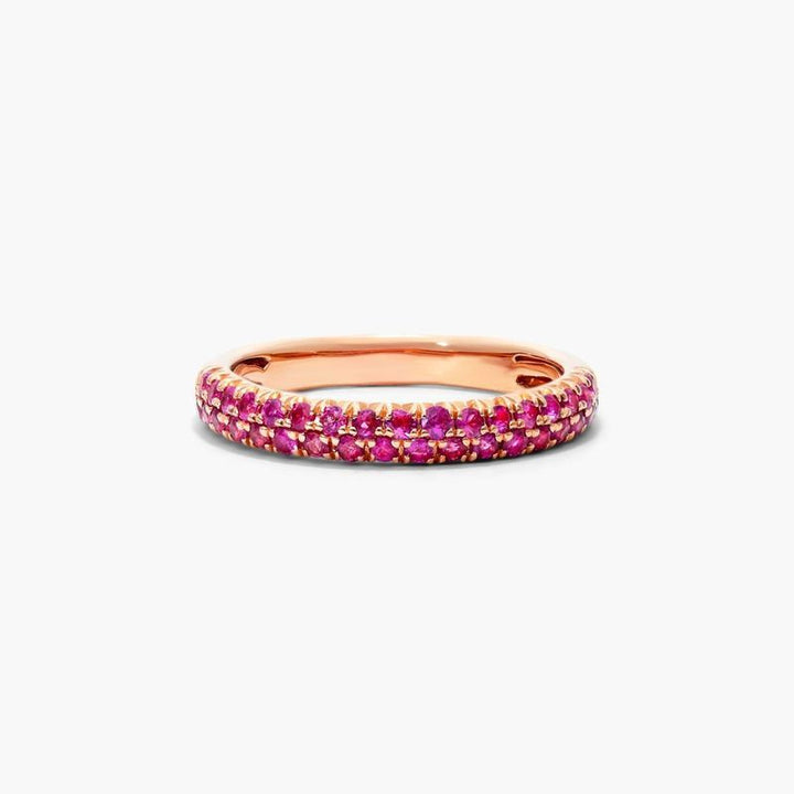 14K White Gold Marquise Ruby and Diamond Ring