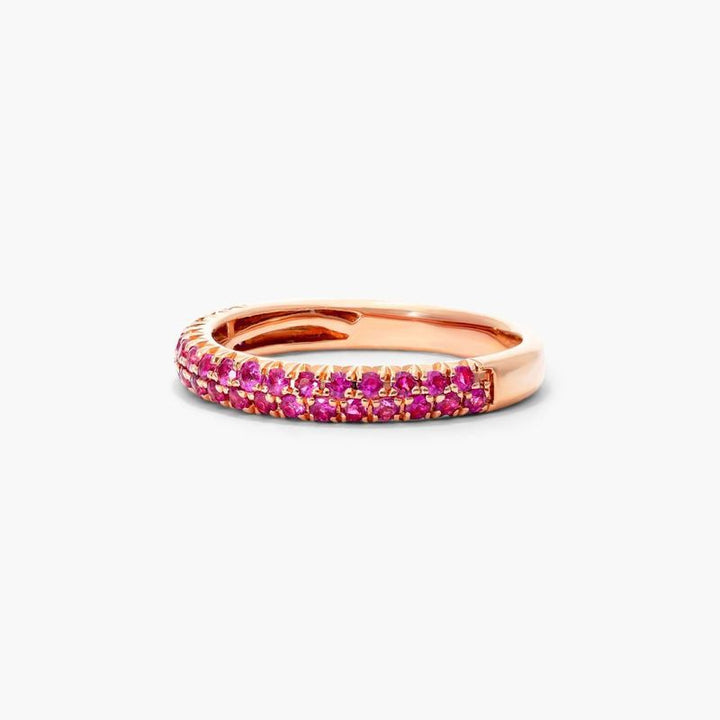 14K White Gold Marquise Ruby and Diamond Ring