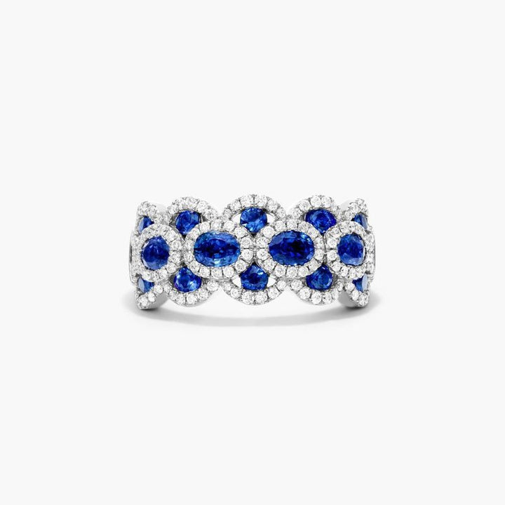 14K Yellow Gold Milgrain Embellished Ruby Eternity Ring