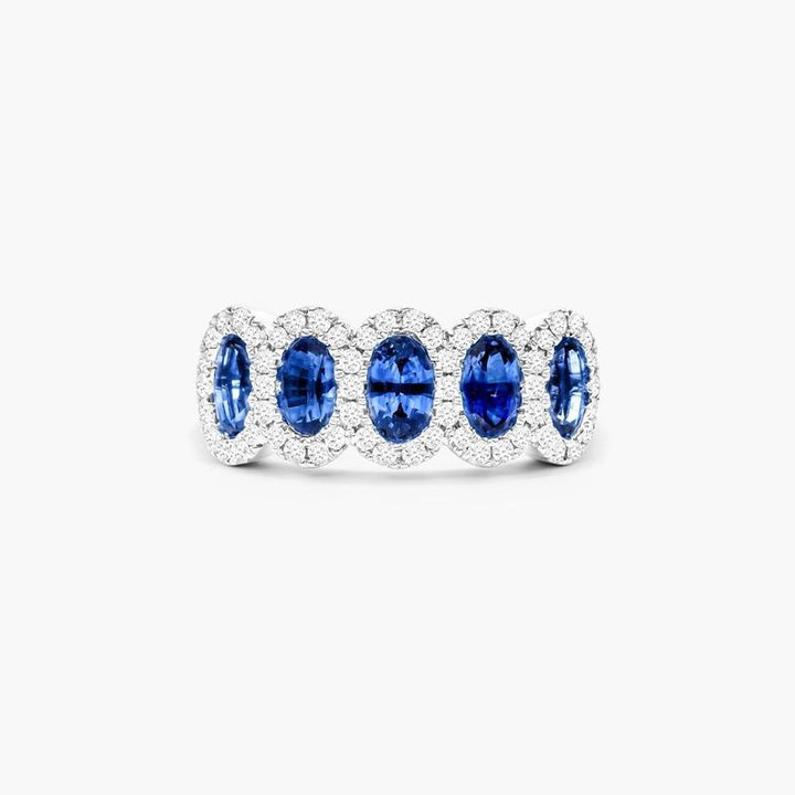 14K White Gold Ruby and Diamond Ring