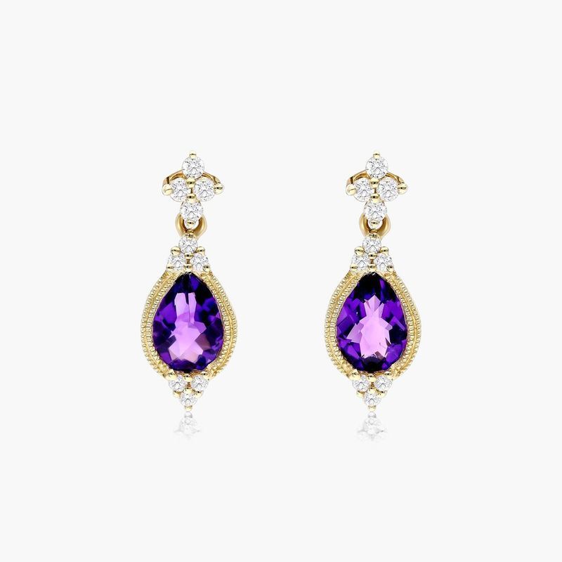 14K White Gold Cultured Akoya Pearl and Sapphire Drop Earrings (9.5 mm)