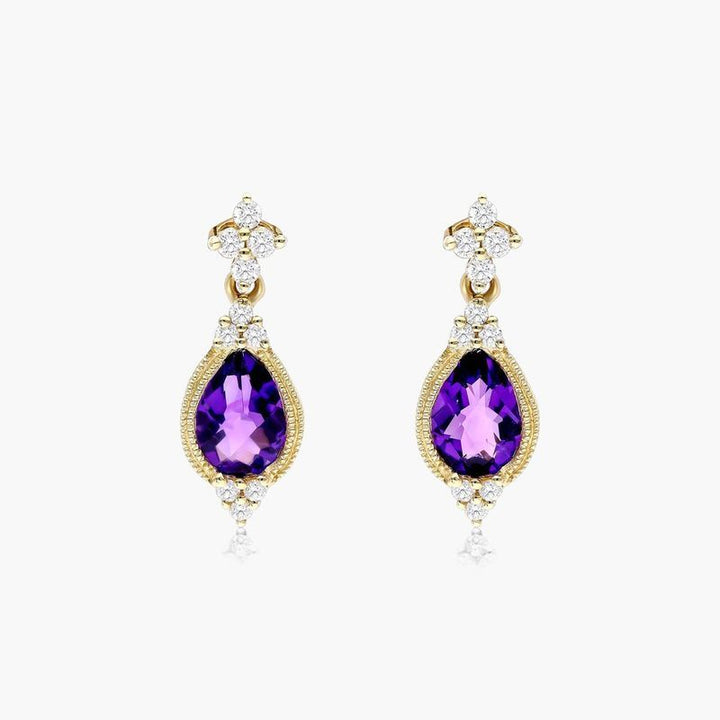 14K White Gold Cultured Akoya Pearl and Sapphire Drop Earrings (9.5 mm)