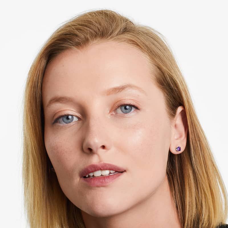 14K Yellow Gold Emerald Cut Garnet Birthstone Stud Earrings