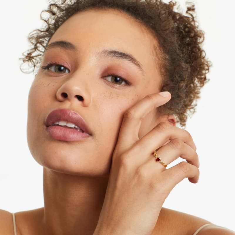 18K Yellow Gold Peridot Diamond Halo Ring