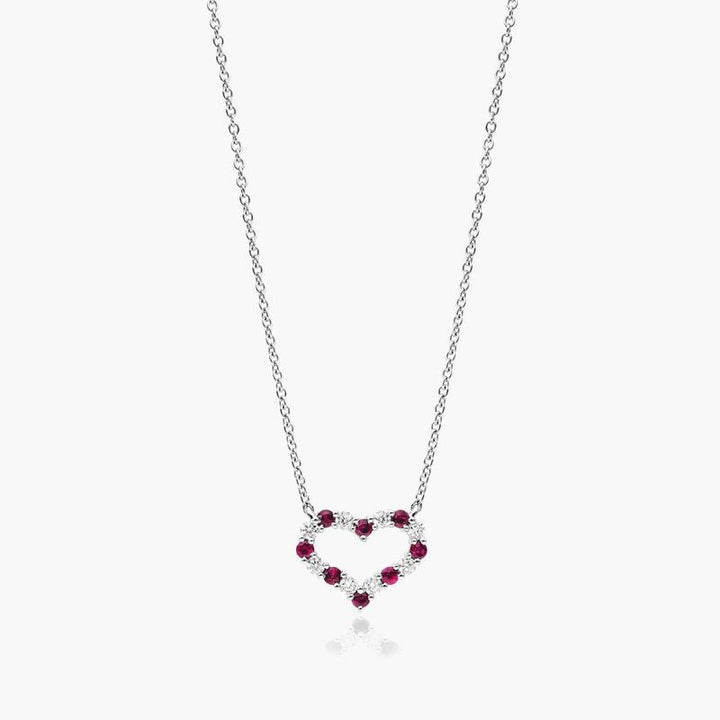 14K White Gold Morganite and Diamond Halo Necklace