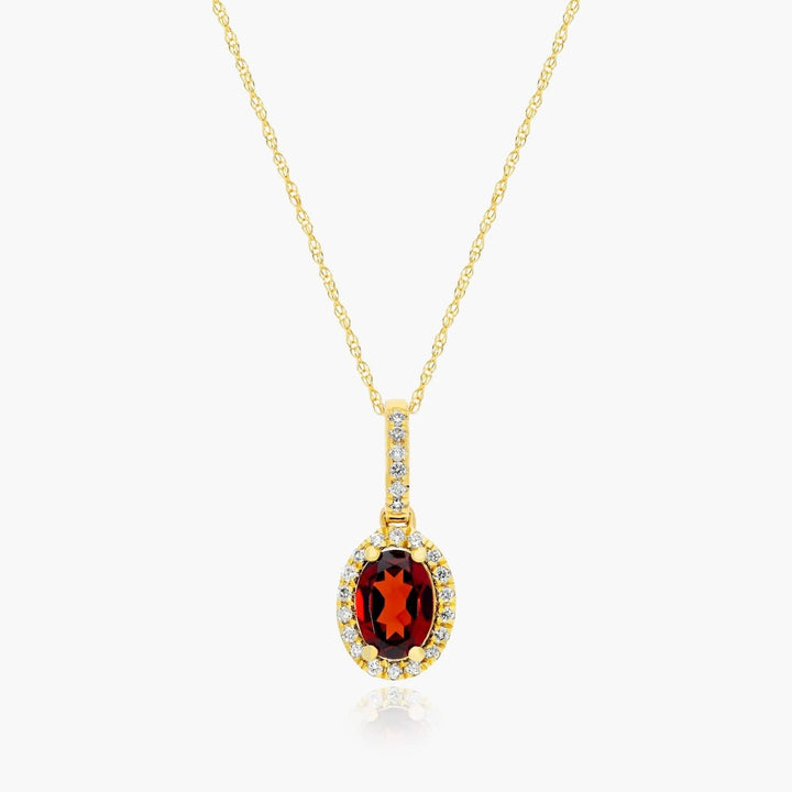 14K Rose Gold Vintage Halo Morganite and Diamond Necklace (7.0x5.0mm)